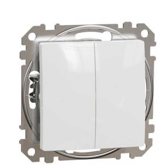 Двоклавішний перемикач Schneider Electric Sedna Design & Elements білий SDD111108