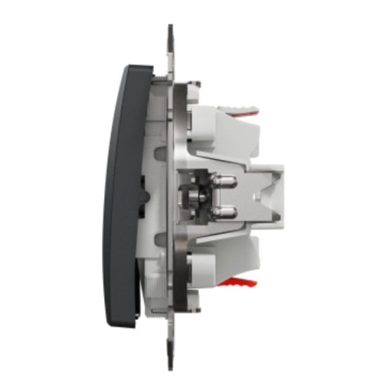 Кнопковий двоклавішний вимикач Schneider Electric Sedna Design & Elements чорний SDD114118