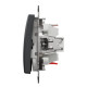 Двоклавішний перемикач Schneider Electric Sedna Design & Elements чорний SDD114108