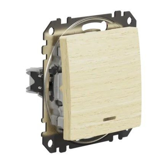 Вимикач Schneider Electric Sedna Design & Elements з підсвіткою береза SDD180101L