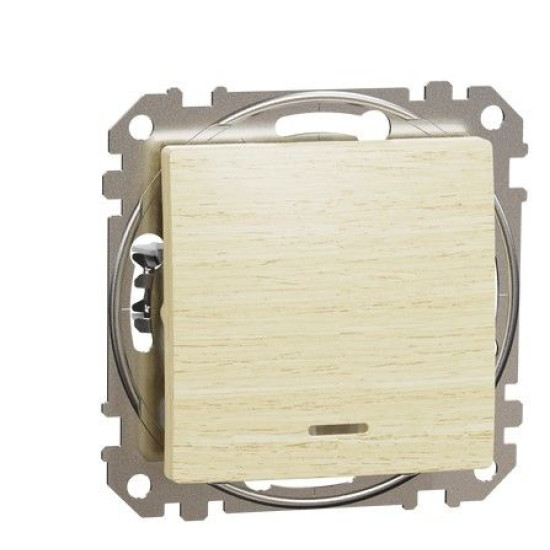 Вимикач Schneider Electric Sedna Design & Elements з підсвіткою береза SDD180101L