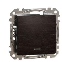 Перемикач Schneider Electric Sedna Design & Elements з підсвіткою венге SDD181106L