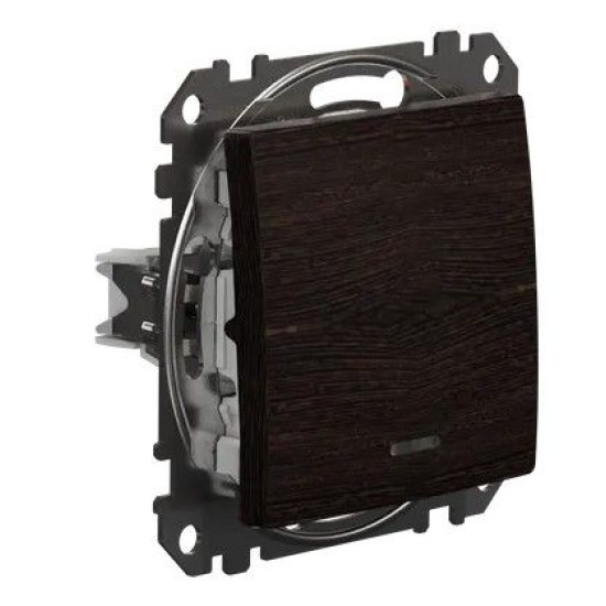 Перемикач Schneider Electric Sedna Design & Elements з підсвіткою венге SDD181106L
