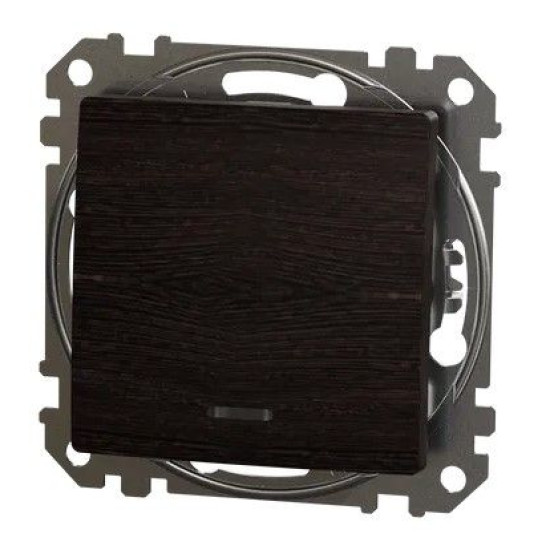 Перемикач Schneider Electric Sedna Design & Elements з підсвіткою венге SDD181106L