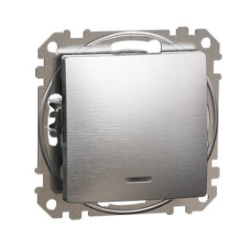 Вимикач Schneider Electric Sedna Design & Elements з підсвіткою матовий алюміній SDD170101L