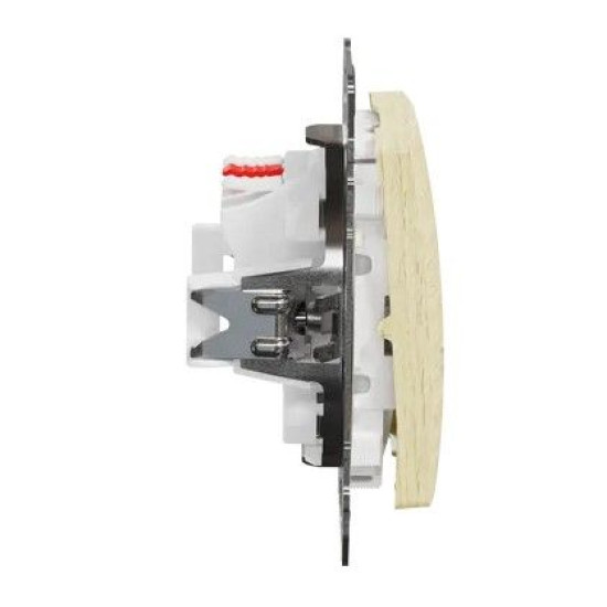 Кнопковий двоклавішний вимикач Schneider Electric Sedna Design & Elements береза SDD180118