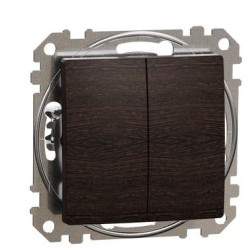 Кнопковий двоклавішний вимикач Schneider Electric Sedna Design & Elements венге SDD181118