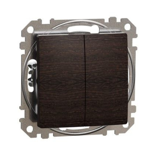Кнопковий двоклавішний вимикач Schneider Electric Sedna Design & Elements венге SDD181118