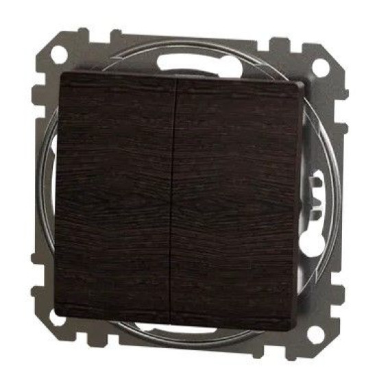 Кнопковий двоклавішний вимикач Schneider Electric Sedna Design & Elements венге SDD181118