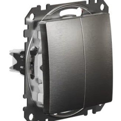 Двоклавішний вимикач Schneider Electric Sedna Design & Elements матовий алюміній SDD170105