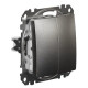 Кнопковий двоклавішний вимикач Schneider Electric Sedna Design & Elements матовий алюміній SDD170118