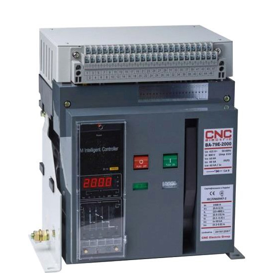 Повітряний автоматичний вимикач CNC BA79E-2000 1250А 3P 415В 80кА з електронним блоком керування (Б00029009)