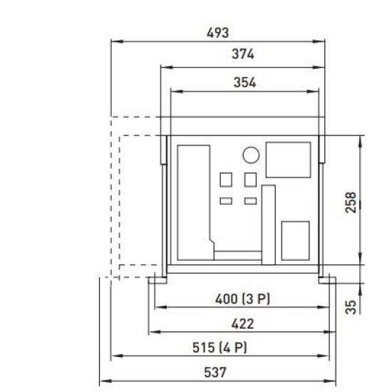 Повітряний автоматичний вимикач E.Next e.industrial.acb.3200F.3200 400В 3Р з мотор-приводом та РН (i081117)