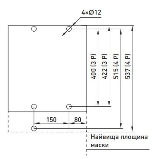 Повітряний автоматичний вимикач E.Next e.industrial.acb.3200F.3200 400В 3Р з мотор-приводом та РН (i081117)