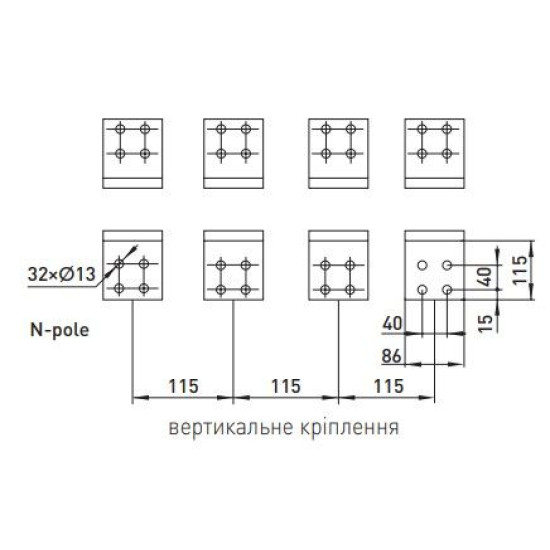 Повітряний автоматичний вимикач E.Next e.industrial.acb.3200F.3200 400В 3Р з мотор-приводом та РН (i081117)