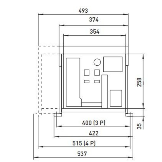 Повітряний автоматичний вимикач E.Next e.industrial.acb.4000F.4000 400В 3Р з мотор-приводом та РН (i081118)