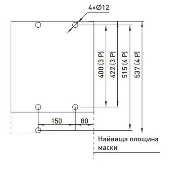 Повітряний автоматичний вимикач E.Next e.industrial.acb.4000F.4000 400В 3Р з мотор-приводом та РН (i081118)