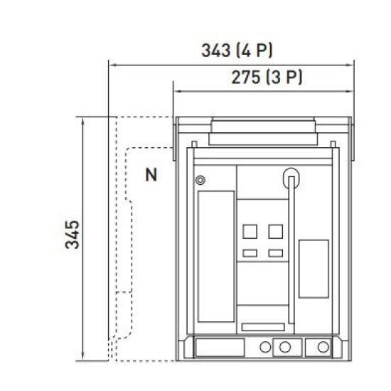 Викатний повітряний автоматичний вимикач E.Next e.industrial.acb.1600D.800 400В 3Р з мотор-приводом та РН (i081120)