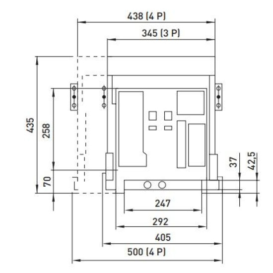 Викатний повітряний автоматичний вимикач E.Next e.industrial.acb.2000D.630 400В 3Р з мотор-приводом та РН (i081123)