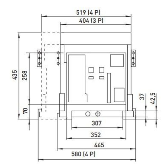 Повітряний автоматичний вимикач E.Next e.industrial.acb.3200D.2500 400В 3Р з мотор-приводом та РН (i081109)