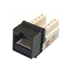 Неекранований комп'ютерний роз'єм Hager 11014623 KeyStone RJ-45 UTP cat6 чорний