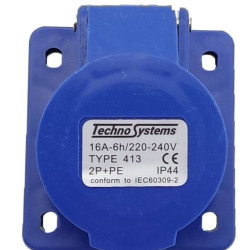 Вбудована силова розетка TNSy 413 2Р+PЕ 16А 220В IP44 (TNSy5500424)