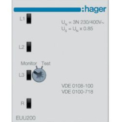 Реле контролю фаз Hager EUU200 2 перекидних контакти