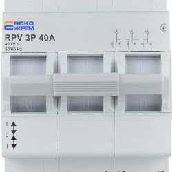 Вимикач-роз`єднувач Аско-Укрем (І-0-ІІ) RPV 3P 40A (A0010220010)