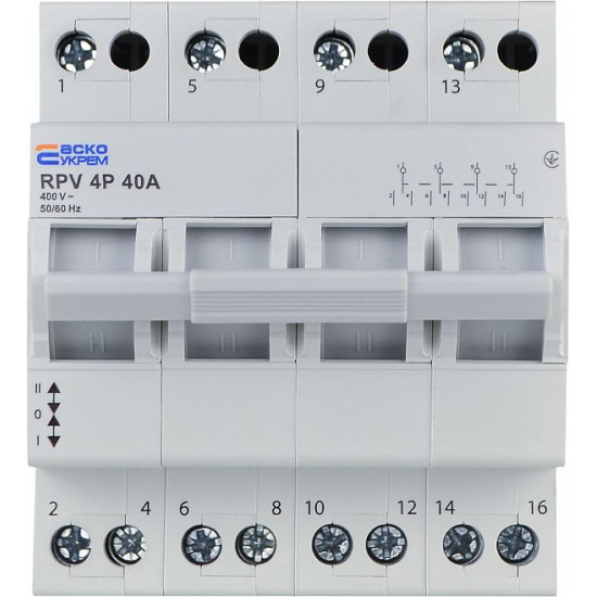 Вимикач-роз`єднувач Аско-Укрем (І-0-ІІ) RPV 4P 40A (A0010220012)