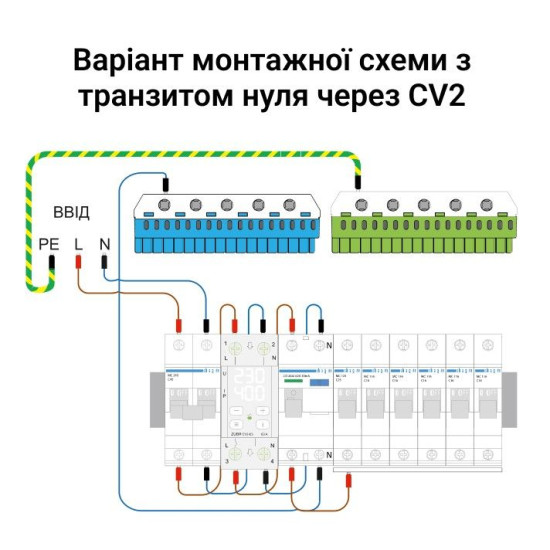 Реле контролю напруги та струму ZUBR CV2-50