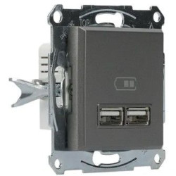 USB розетка Schneider Electric Asfora EPH2700262 (сталь)