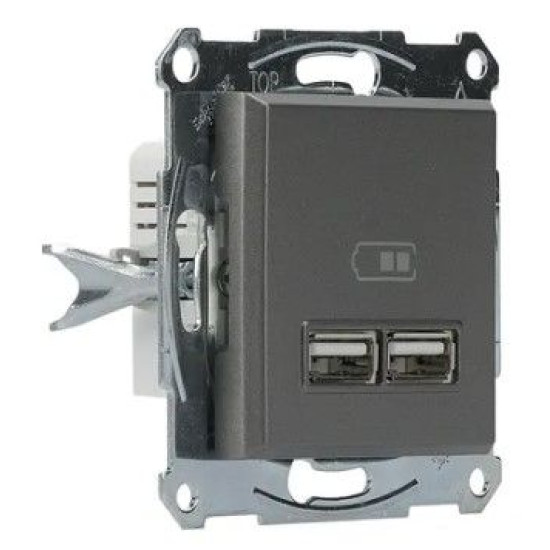 USB розетка Schneider Electric Asfora EPH2700262 (сталь)