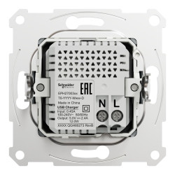 USB розетка Schneider Electric Asfora EPH2700362 USB/Type-C 2,4А сталь