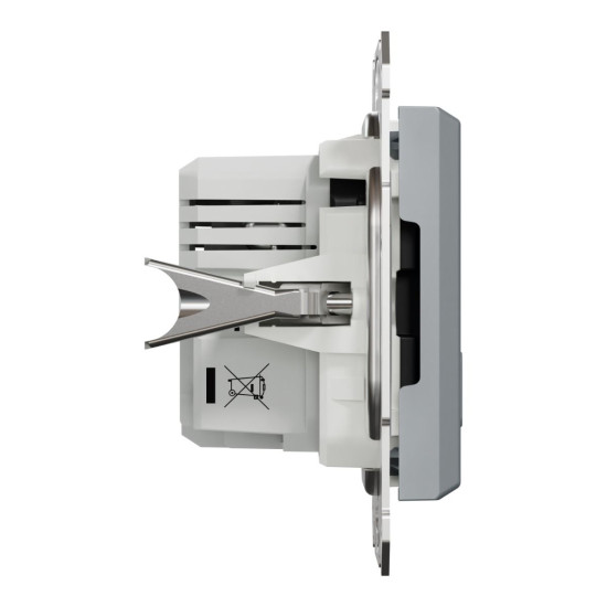 USB розетка Schneider Electric Asfora EPH2700362 USB/Type-C 2,4А сталь