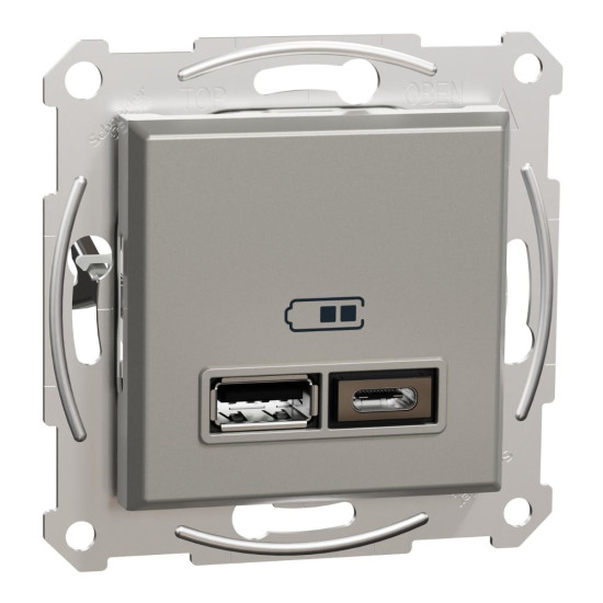 USB розетка Schneider Electric Asfora EPH2700369 USB/Type-C 2,4А бронза