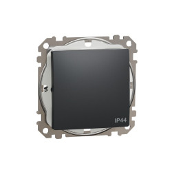 Одноклавішний вимикач Schneider Electric Sedna Design SDD214101 IP44 чорний