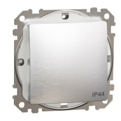 Одноклавішний вимикач Schneider Electric Sedna Elements SDD270101 IP44 матовий алюміній