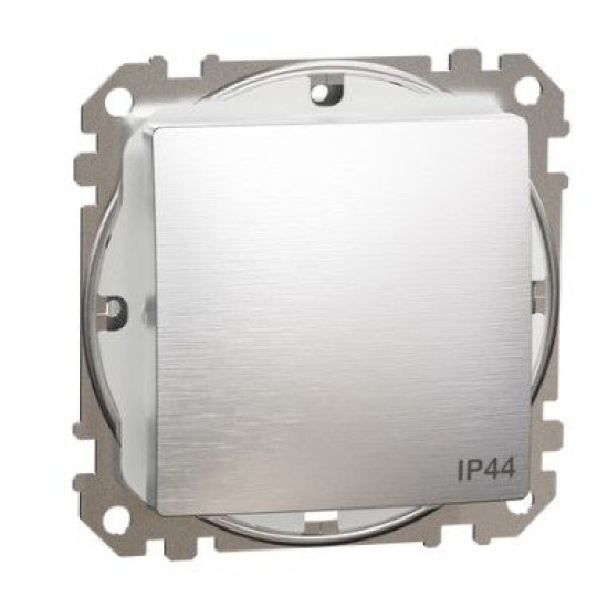 Одноклавішний вимикач Schneider Electric Sedna Elements SDD270101 IP44 матовий алюміній