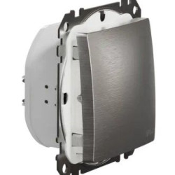 Одноклавішний вимикач Schneider Electric Sedna Elements SDD270101 IP44 матовий алюміній