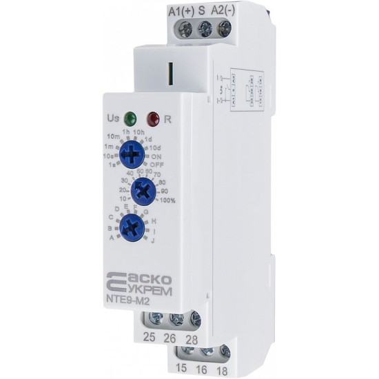 Багатофункціональне реле часу Аско-Укрем NTE9-M2 DPDT (A0010240006)