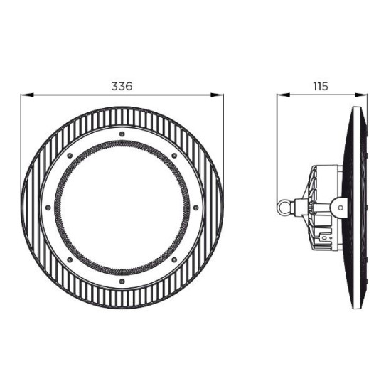 Індустріальний LED світильник Eurolamp UFO 200Вт 5000K IP65 (LED-UFO-200/50)
