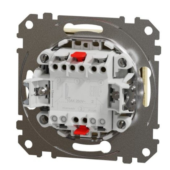 Двополюсний вимикач Schneider Electric Sedna Design & Elements береза SDD180102
