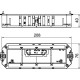 Супорт для підлогової коробки OBO Bettermann (7408727) UT4 під установку 4x modul45 L = 208мм для підлогової коробки