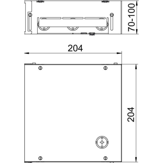 Монтажна коробка OBO Bettermann (7427430) BOX4 205х205мм, h=70-100мм