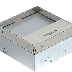Розетковий люк OBO Bettermann (7368290) UDHOME ONE 1x розетка 250В 16A для покриття 15мм, (h=75...105мм) 140x140x75мм