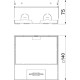 Розетковий люк OBO Bettermann (7368290) UDHOME ONE 1x розетка 250В 16A для покриття 15мм, (h=75...105мм) 140x140x75мм