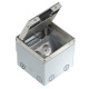 Розетковий люк OBO Bettermann (7368324) UDHOME2 2x розетки 250В 16A для покриття 15мм, (h.=110...135мм) 140х140х110мм