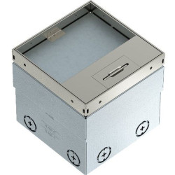 Розетковий люк OBO Bettermann (7368324) UDHOME2 2x розетки 250В 16A для покриття 15мм, (h.=110...135мм) 140х140х110мм