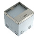 Розетковий люк OBO Bettermann (7368324) UDHOME2 2x розетки 250В 16A для покриття 15мм, (h.=110...135мм) 140х140х110мм