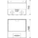 Розетковий люк OBO Bettermann (7368324) UDHOME2 2x розетки 250В 16A для покриття 15мм, (h.=110...135мм) 140х140х110мм